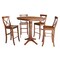 International Concepts Round 36 in Rd Extension Dining Table 40.9 inH, 4 X-Back Bar Ht Stools, Espresso, 36 in W, 48 in L K581-36RXT-27-S61334 - alternate 1